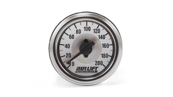 Airlift 200psi DUAL needle 2" gauge White face Illuminated